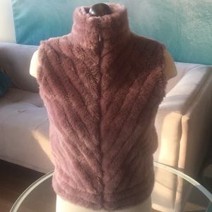 Pink Faux Fur Vest